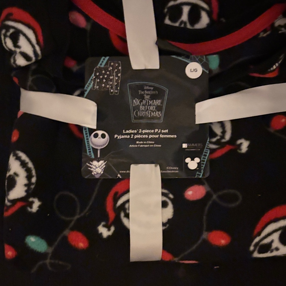 Disney Black and Red Nightmare Before Christmas Pajama Set